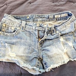 Miss Me denim shortie shorts sz 28